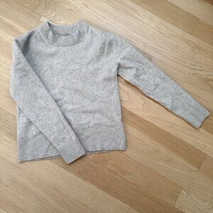 Womens Everlane 100% Cashmere Sweater Mock Neck Sz M Pullover Ivory